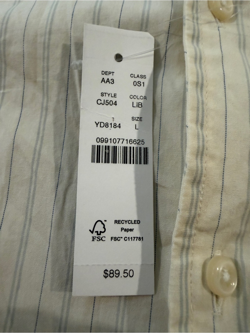 J. Crew Short-sleeve cotton poplin camp-collar shirt • size large • NWT • CJ504 - Picture 3 of 6